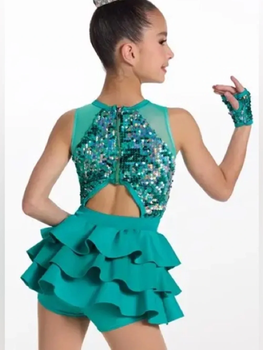 Weissman Took The Night  sparkling costume dance  dress size LC